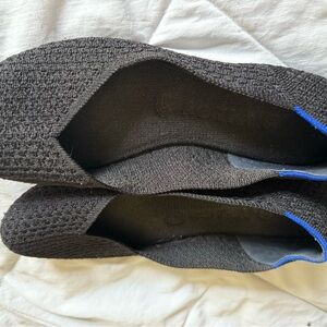 Rothy's Black and Blue Knit Shoes